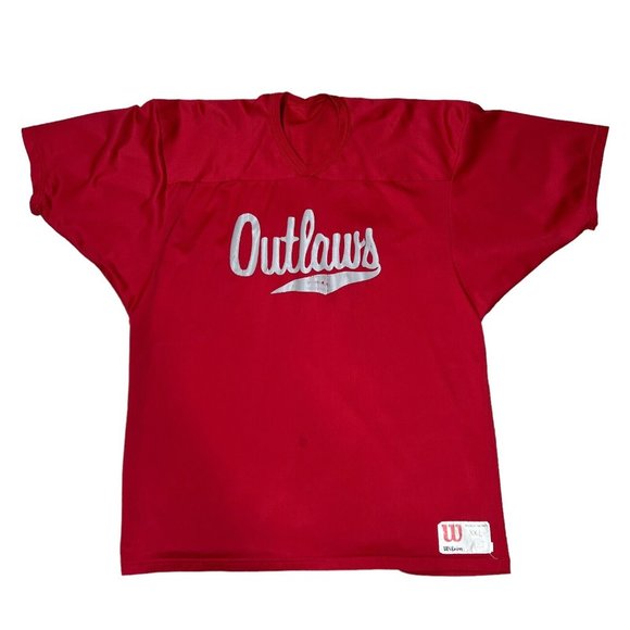 WIlson Football Jersey Men XXL 2XL VINTAGE 70's 80's Outlaws Made in USA - Picture 16 of 16
